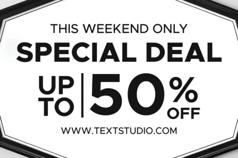 Modern Promotional Template with Bold Text for Weekend Sale Flyers