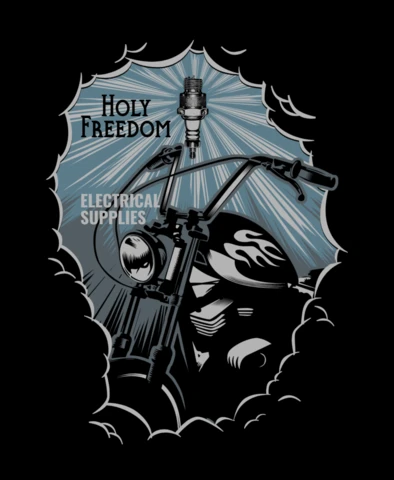 Motorcycle Freedom T-shirt Design Template