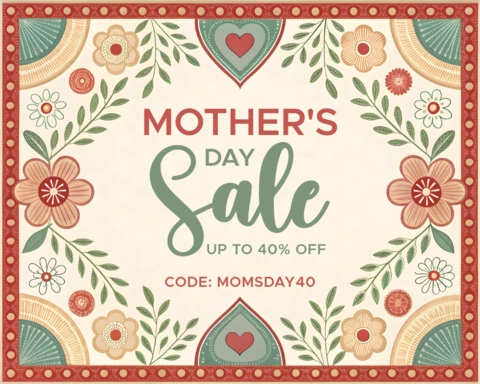 Floral Vintage Mother's Day Sale Template | Editable Design for Promotions