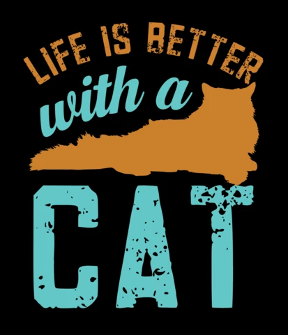Vintage Cat Lover Typography Design for Funny Merchandising Template
