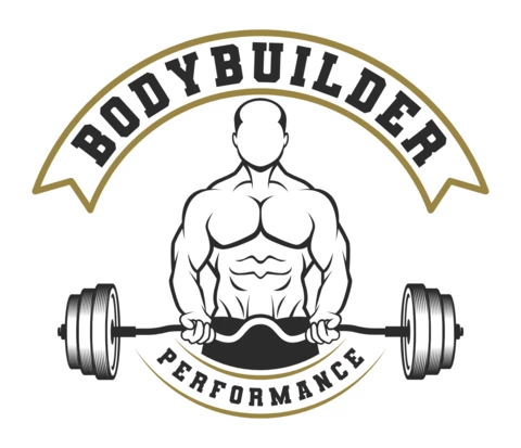 Bodybuilder Fitness Logo Design Template