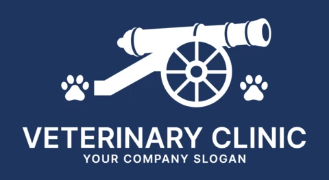 Modelo de design de logotipo de clínica veterinária preto