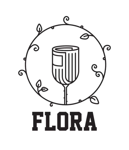 Szablon projektu logo Flora czarny