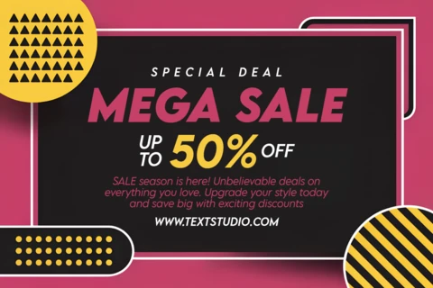 Bold Sale Announcement Template with Geometric Design for Promotional Flyers