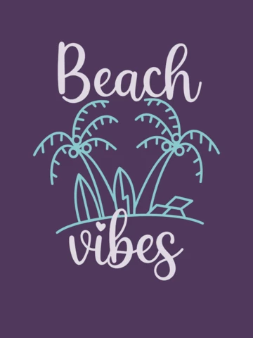Beach Vibes Palms T-shirt Template Design