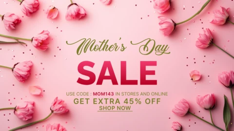 Elegant Floral Mother's Day Sale Template Design for Promotions