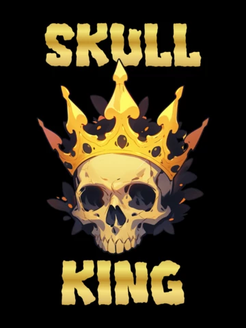 Desenho de camiseta do mascote Skull King