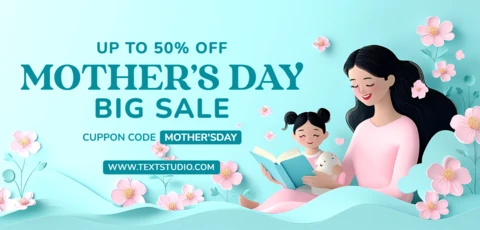 Plantilla de diseño de venta para el Día de la Madre - elegante estilo floral para promociones