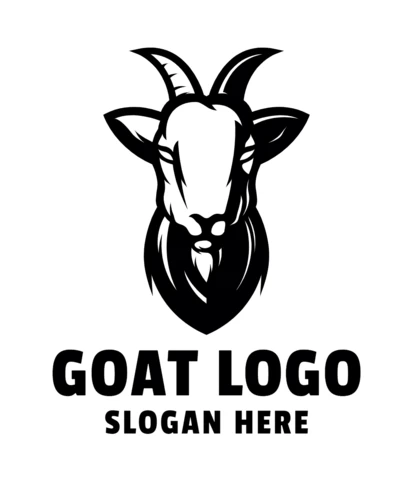 Goat Head Logo Design Template