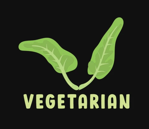 Green Plant Vegetarian T-Shirt Design Template