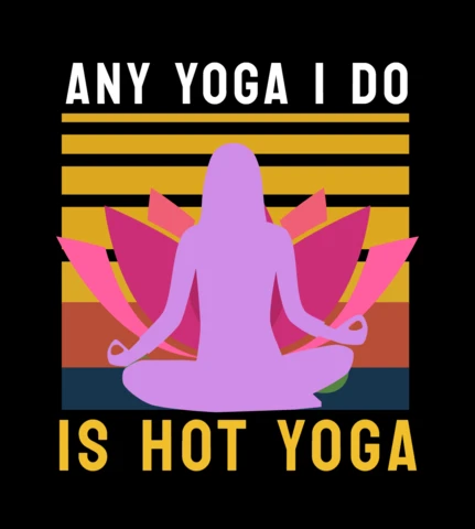 Modello di design per maglietta Hot Yoga