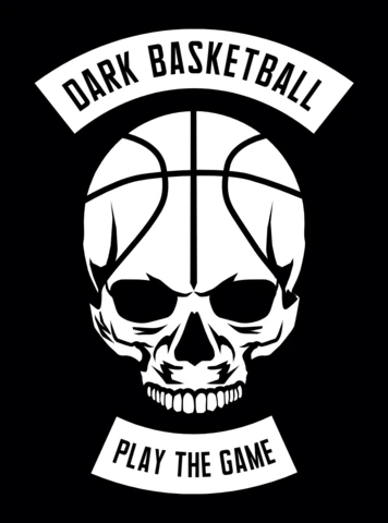 Skull Dark Basketball T-Shirt Design Template
