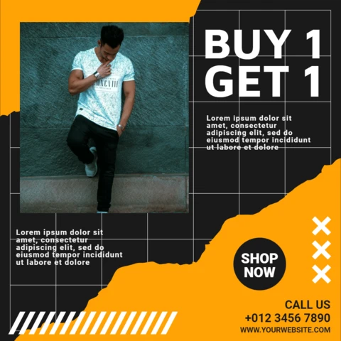 Bu1 Get 1 Offer Instagram Post Design Template