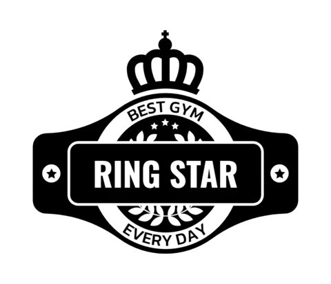 Modello di design del logo del centro ginnico Ring Star