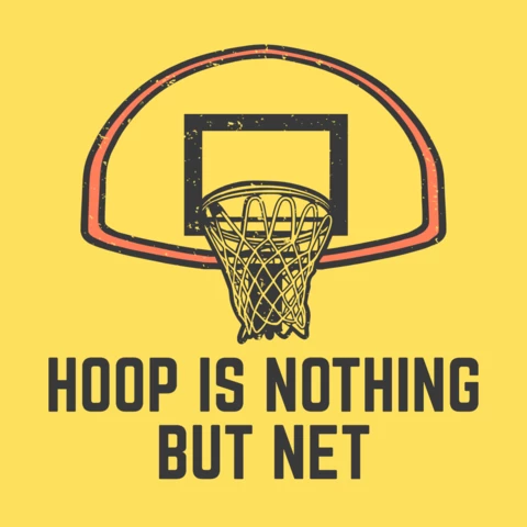 Basketball Hoop Vintage T-shirt Design Template