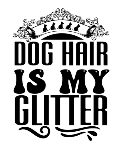 Hundehaare mein glitzer t-shirt design vorlage