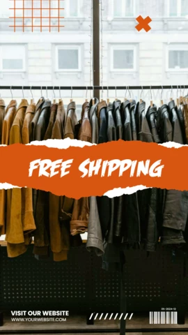 Free Shipping Social Media Story Design Template
