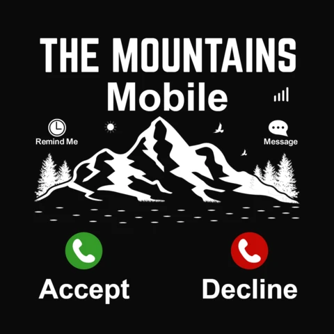 The Mountain's Calling T-Shirt Design Template
