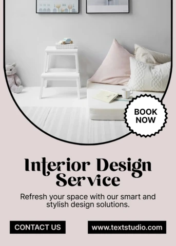 Modern Interior Design Template for Service Promotions