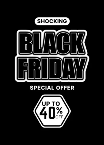 Design del modello di vendita del Black Friday in grassetto per poster accattivanti