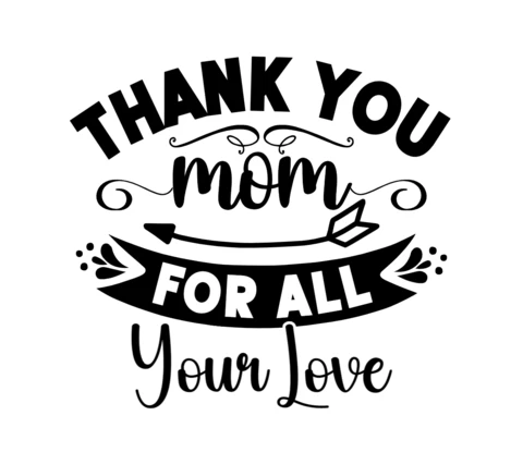 Thank You Mom T-Shirt Design Template