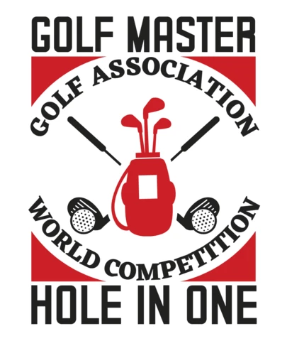 Modelo de design de camiseta esportiva da Golf Master Golf Association