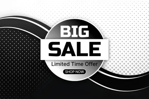 Modern Sale Announcement Template with Bold Typography for Promotional Flyers