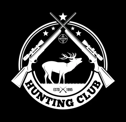 Wild Deer Hunting Club Logo Design Template