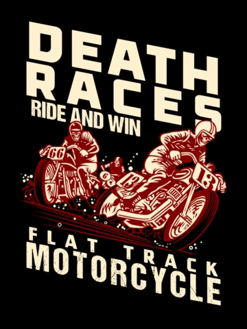 Motorcycle Death Race T-shirt Design Template