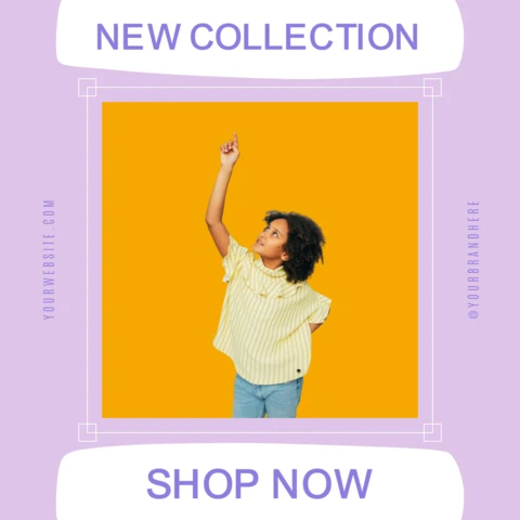 Nueva colección shop now plantilla de diseño de post de instagram