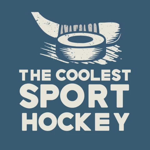 Hockey Puck and Hockey Stick Vintage T-shirt Design Template