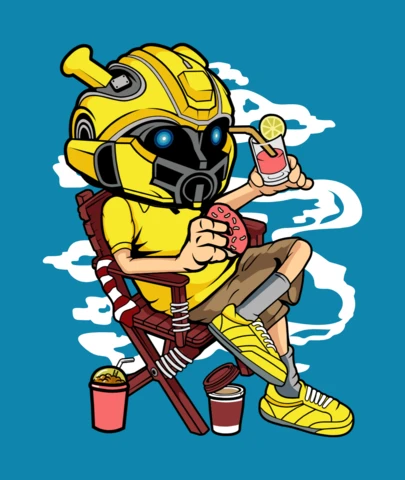 Hommel vakantie popcultuur t-shirt ontwerpsjabloon