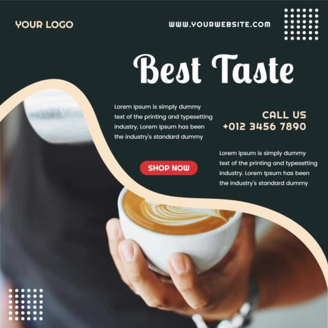 Best Taste Coffee Sale Instagram Post Design Template
