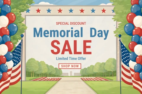 Design template per la vendita del giorno della memoria patriottica | grafica festiva modificabile per promozioni