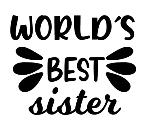 World's Best Sister T-shirt Design Template