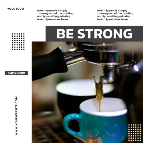 Plantilla de diseño de post de venta de café en redes sociales