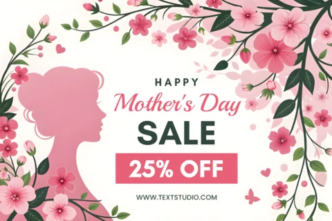 Floral Mother's Day Sale Template - Elegant Design for Promotions