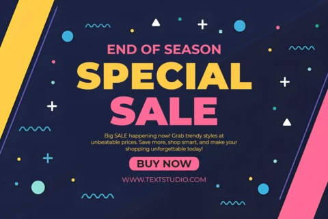 Colorful Sale Announcement Template Design for Promotional Flyers