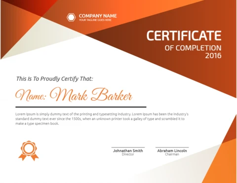Certificado corporativo moderno abstracto plantilla de diseño de correos