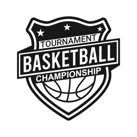 Basketball Tournament Championship Sports Logo Design Template
