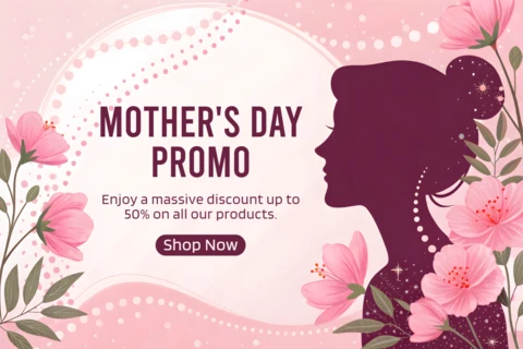 Elegante diseño de plantilla promocional floral para el Día de la Madre