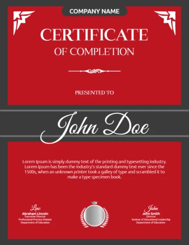 Elegant Vintage Frame Award Certificate Post Design Template