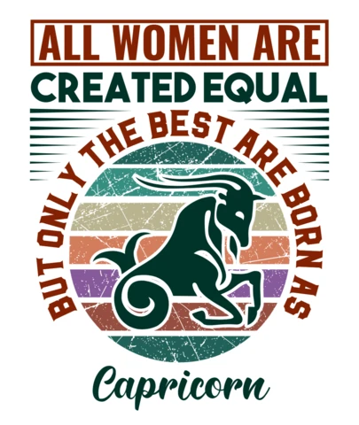 Empowering Capricorn Women Design Template - Vintage Retro Style