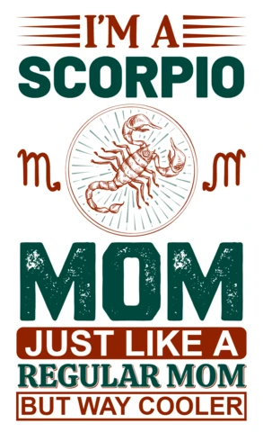 Scorpio Mom Design Template: Fun and Bold Typography for Unique Gifts