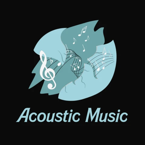 Acoustic Music T-Shirt Design Template
