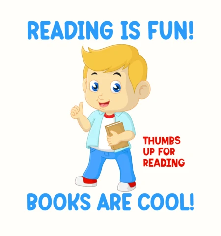 Fun Reading Design Template for Kids: Thumbs Up for Books!