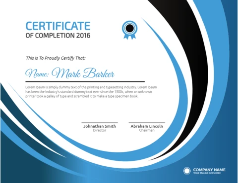 Abstract Modern Professional Corporate Certificate Post Design Template