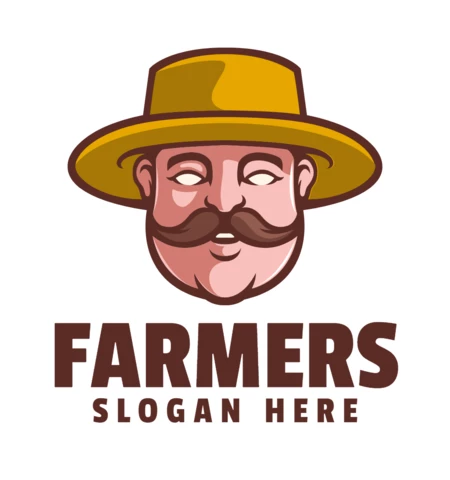 Modello di progettazione del logo degli agricoltori