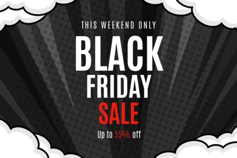 Dappere Black Friday sale ontwerpsjabloon voor opvallende promotie-flyers