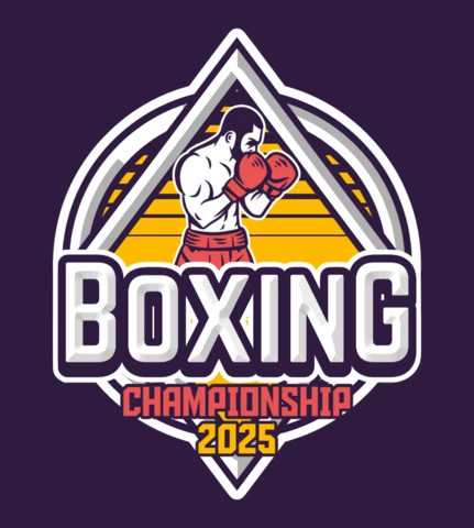 Plantilla de diseño de logotipo de campeonato de boxeo